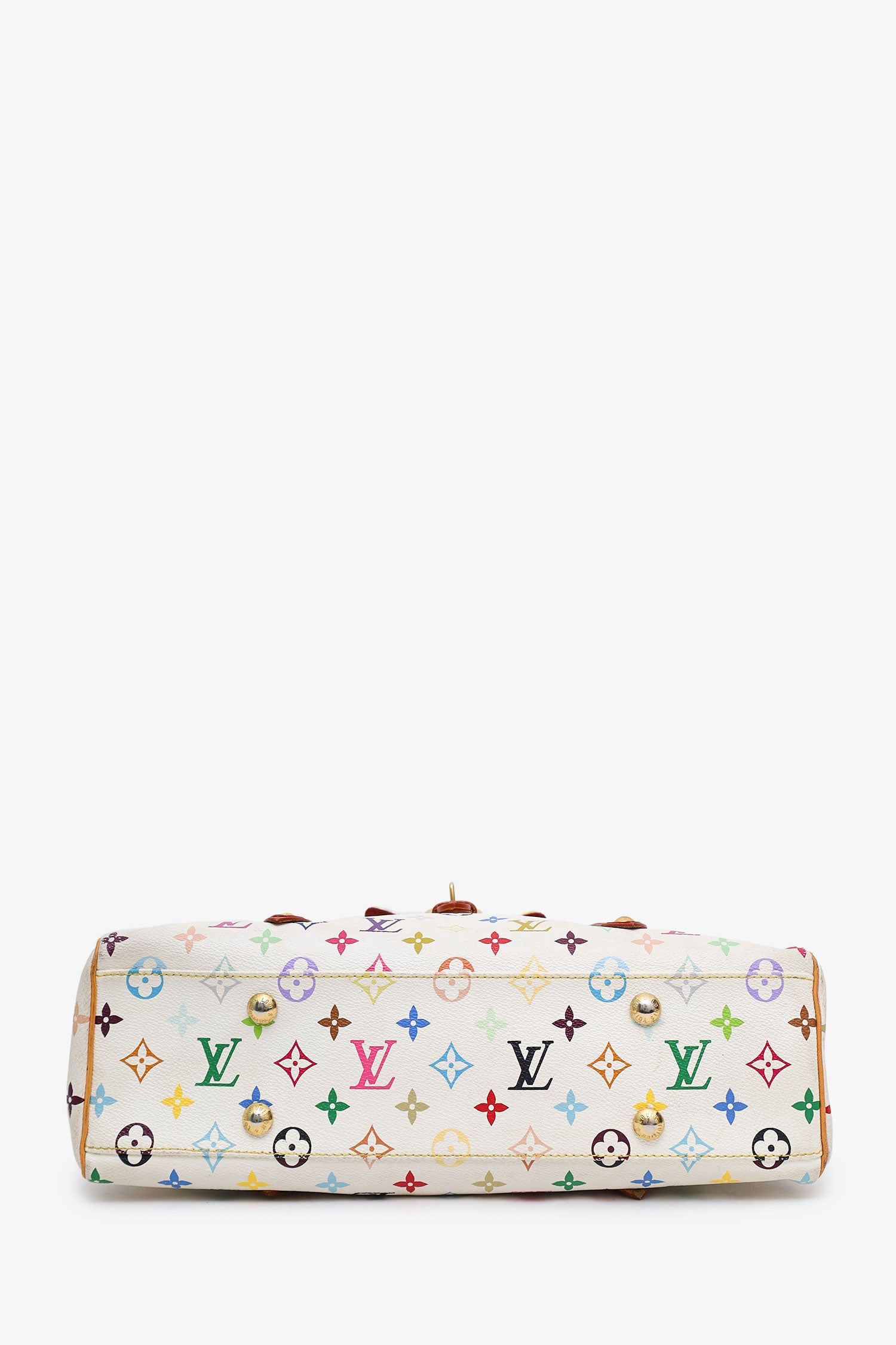 Louis Vuitton x Takashi Murakami White Multicolour Monogram Aurelia Tote