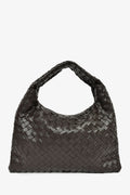 Bottega Veneta Brown Intrecciato Leather Small Hop Bag