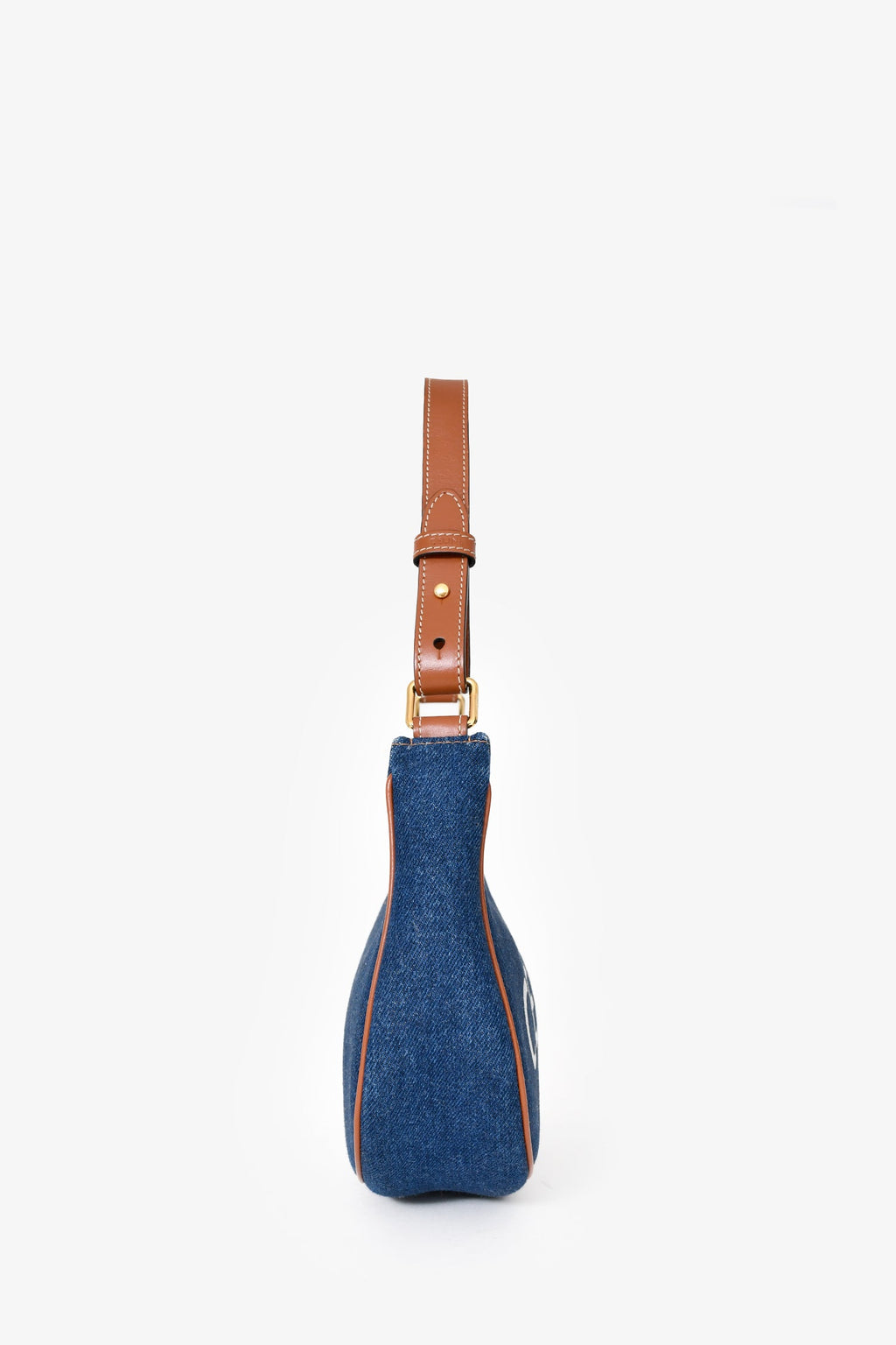 Celine 2021 Blue Denim Ava Shoulder Bag