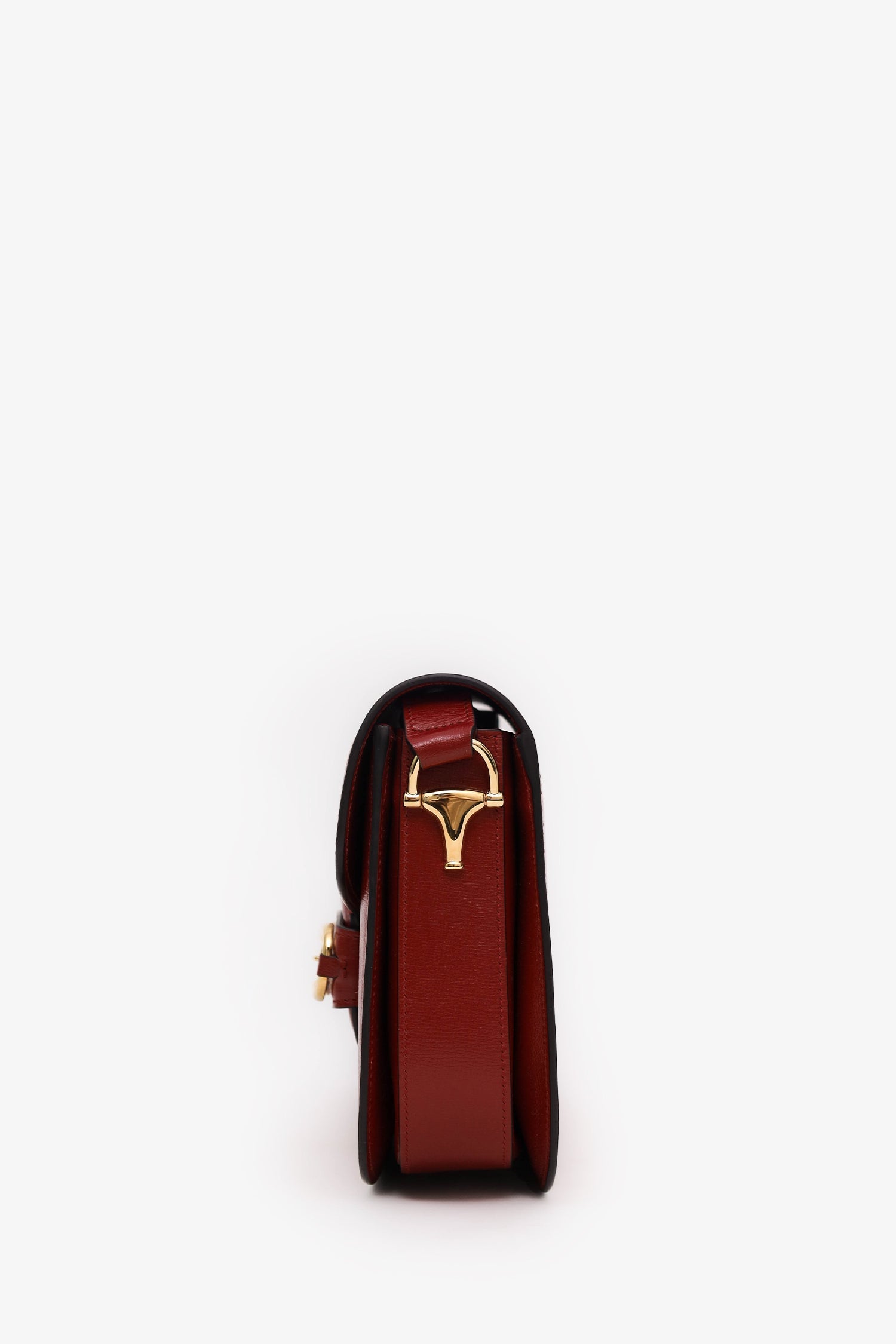 Gucci Red Leather Horsebit Medium 1955 Shoulder Bag