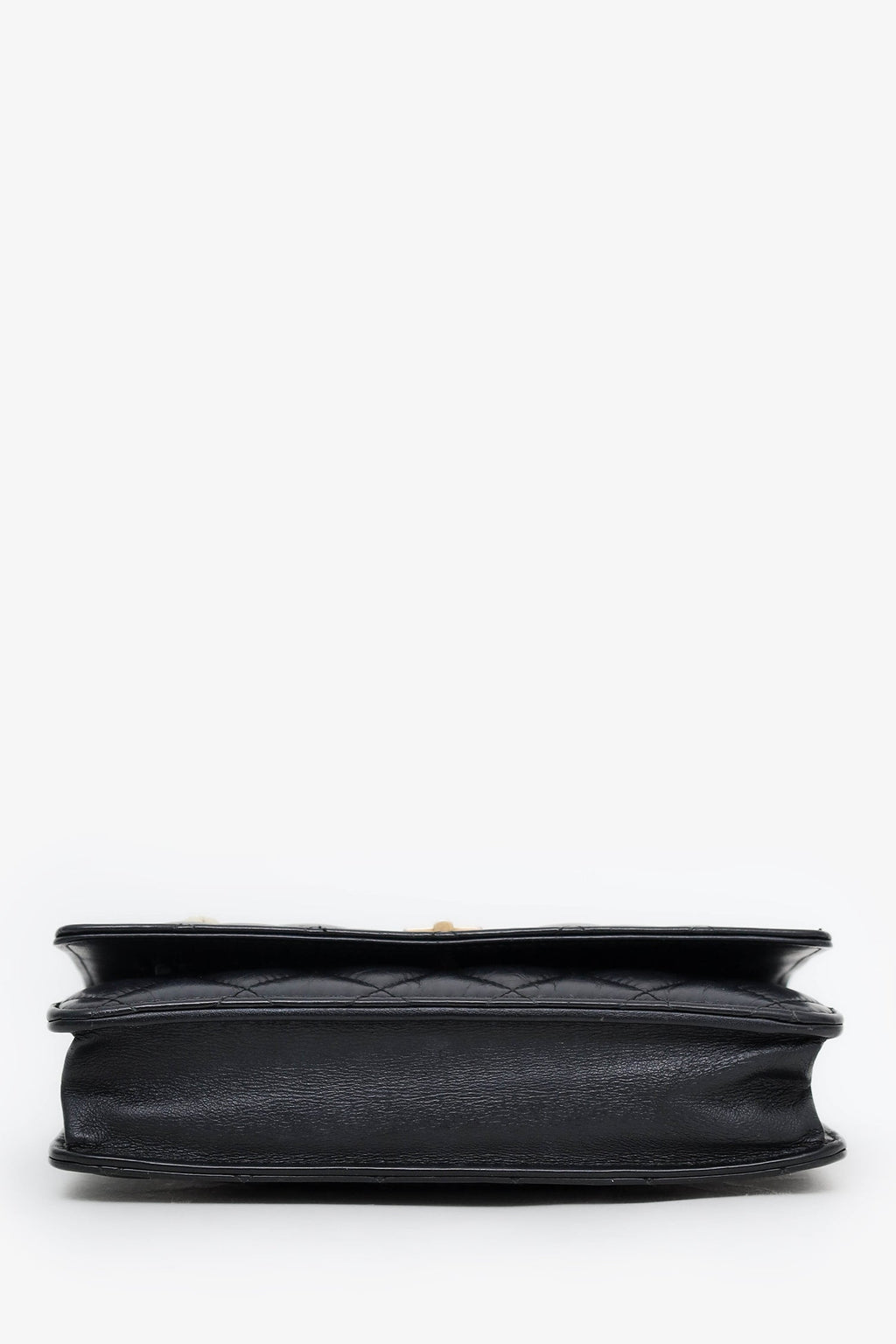 Chanel™ Black Quilted Aged Calfskin Leather Lucky Charms 2.55 Reissue Wallet on Chain