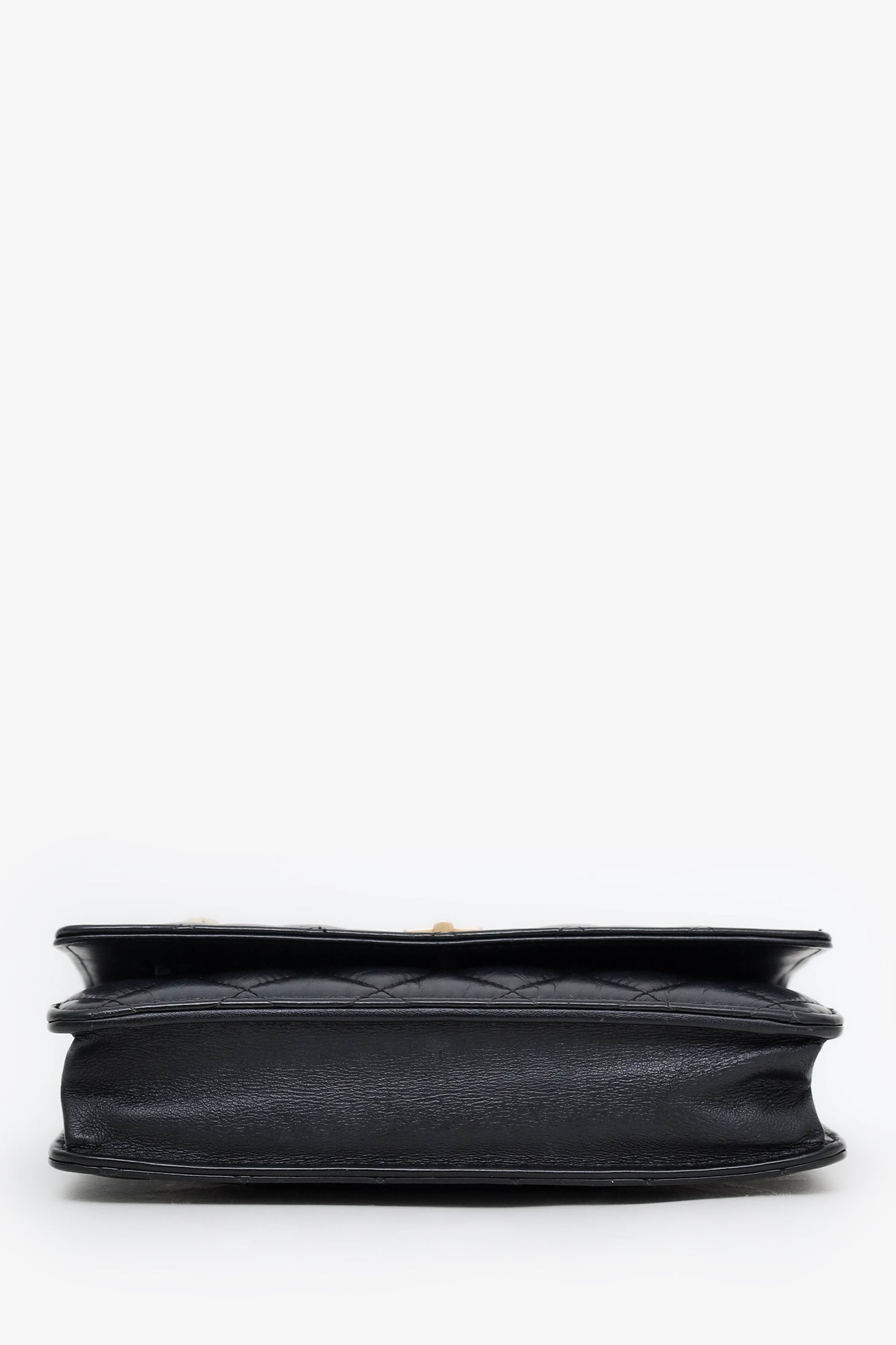 Chanel™ Black Quilted Aged Calfskin Leather Lucky Charms 2.55 Reissue Wallet on Chain