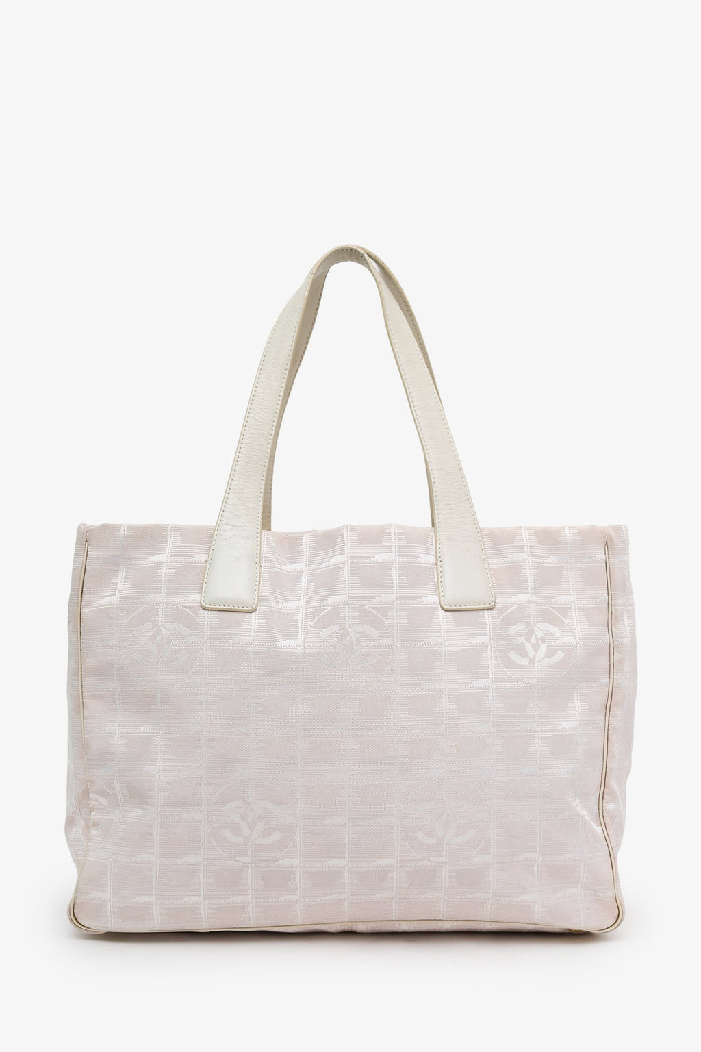 Chanel™ 2002-3 Pink Canvas Travel Ligne CC Logo Tote