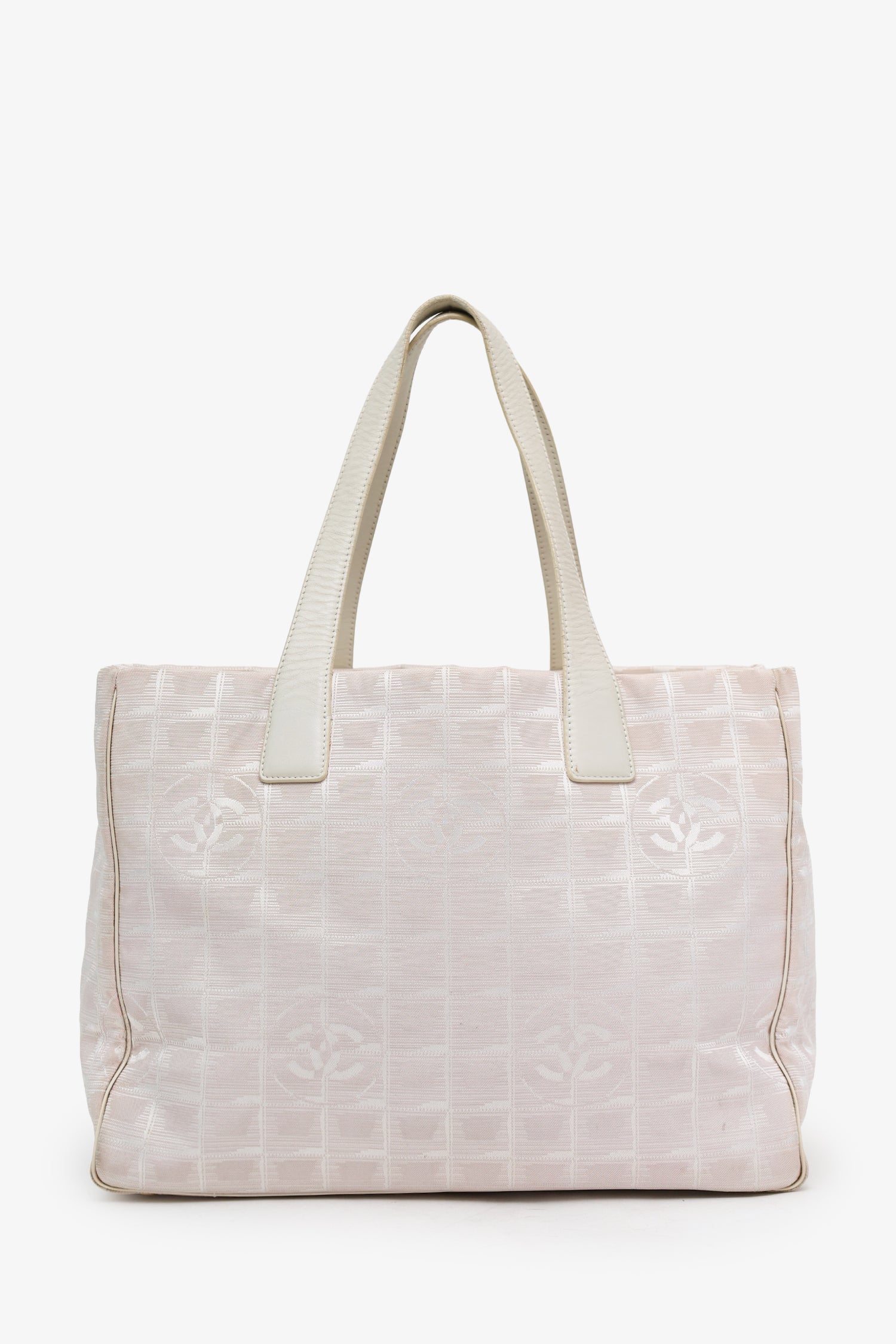 Chanel™ 2002-3 Pink Canvas Travel Ligne CC Logo Tote