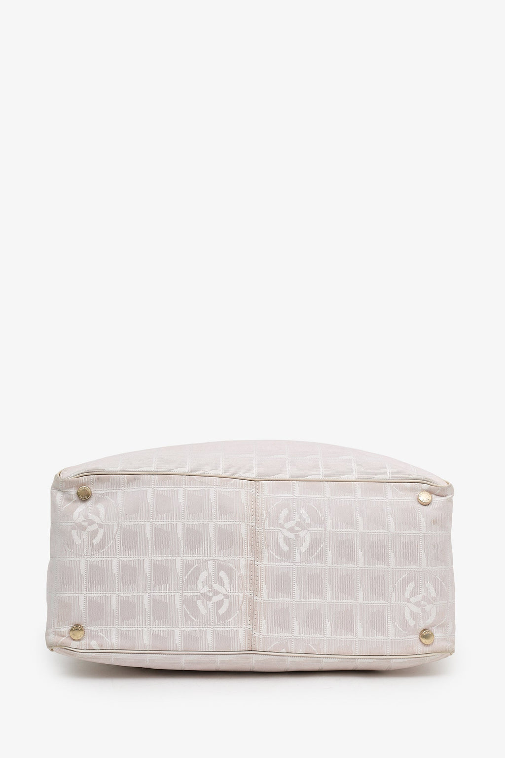 Chanel™ 2002-3 Pink Canvas Travel Ligne CC Logo Tote