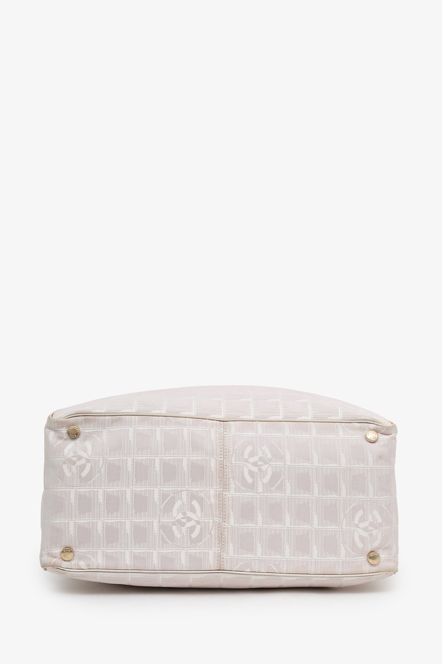Chanel™ 2002-3 Pink Canvas Travel Ligne CC Logo Tote