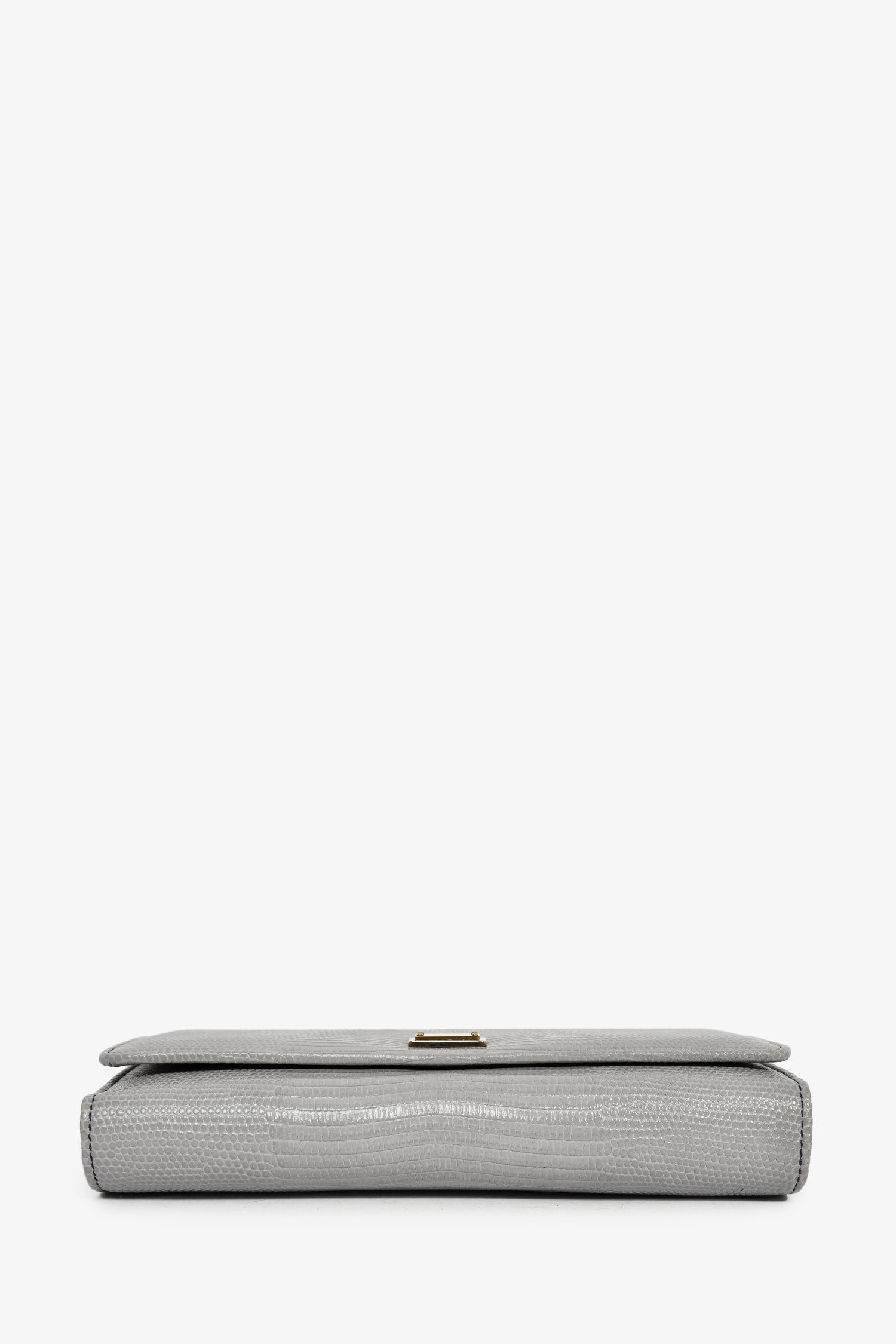 Dolce & Gabbana Grey/Pink/Green Leather Wallet on Chain Bag
