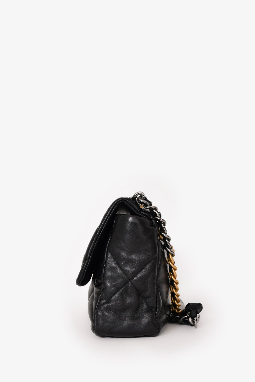 Chanel™ Black Leather 19 Flap Bag