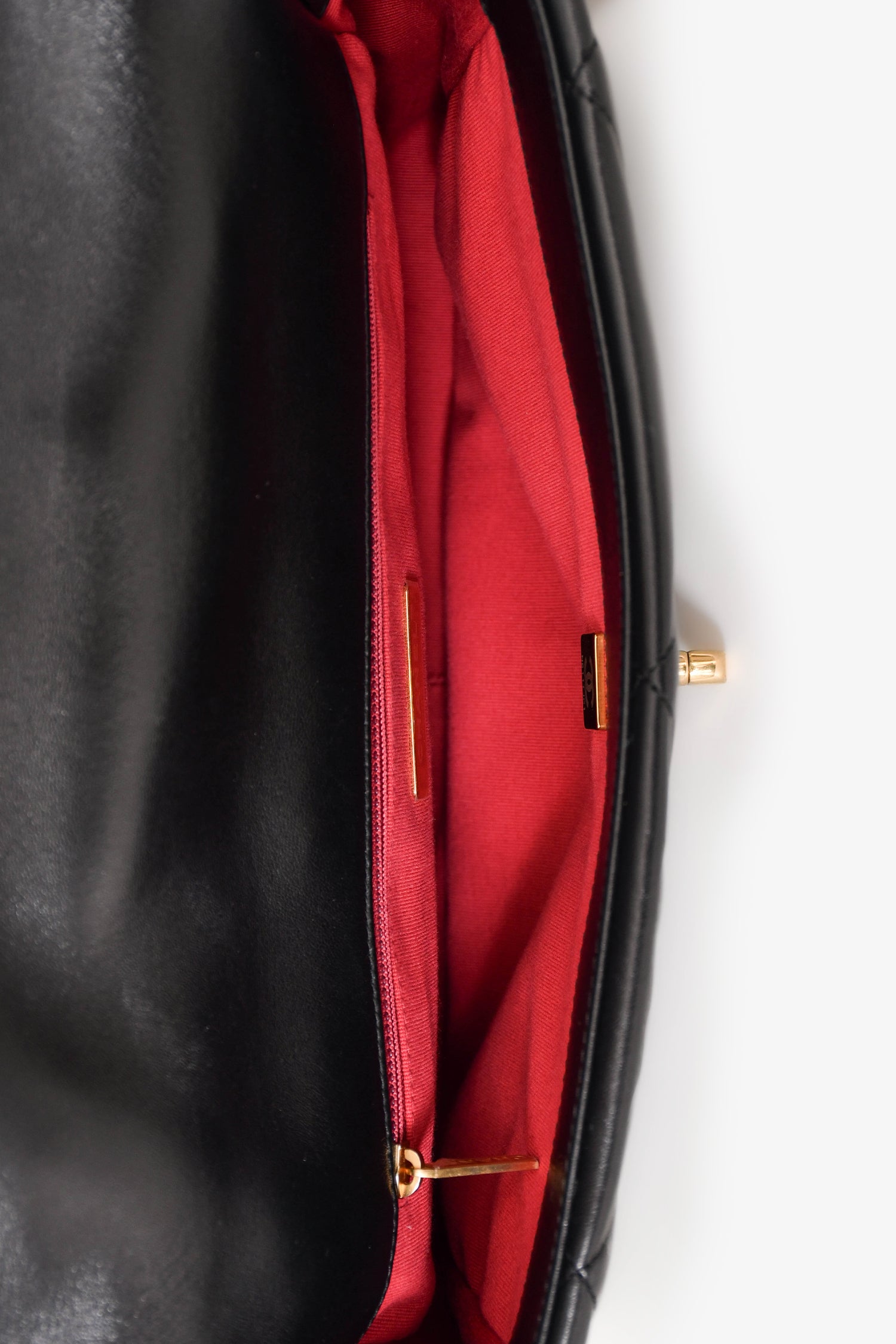 Chanel™ Black Leather 19 Flap Bag