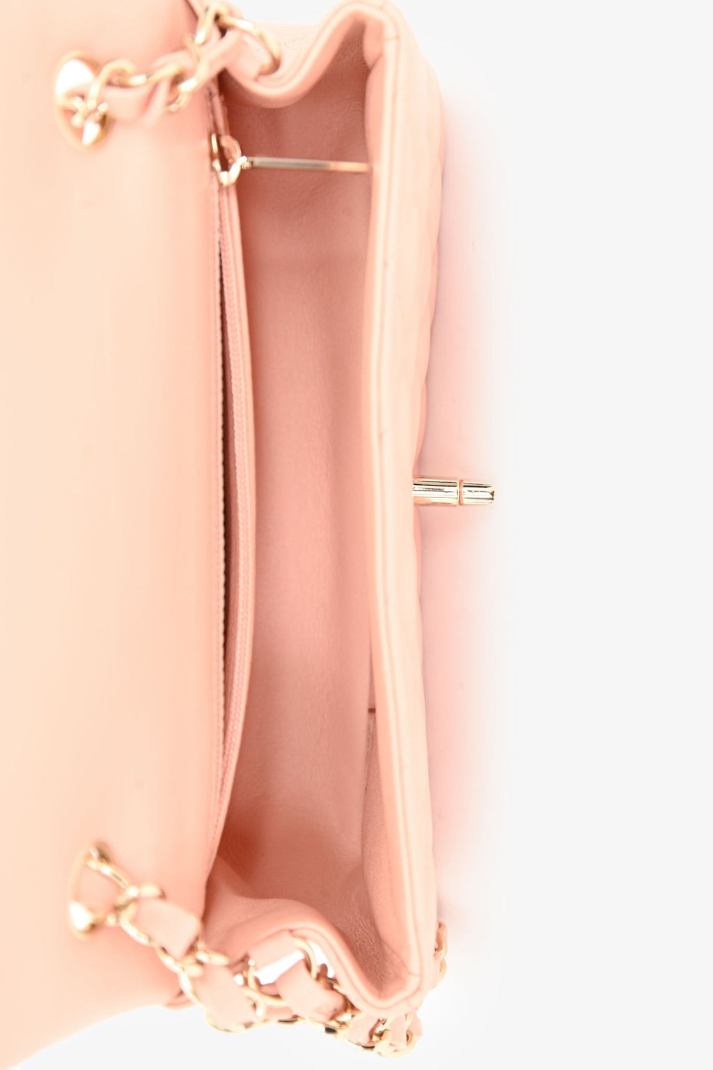 Chanel™ 2021 Pink Leather Mini Single Flap Bag