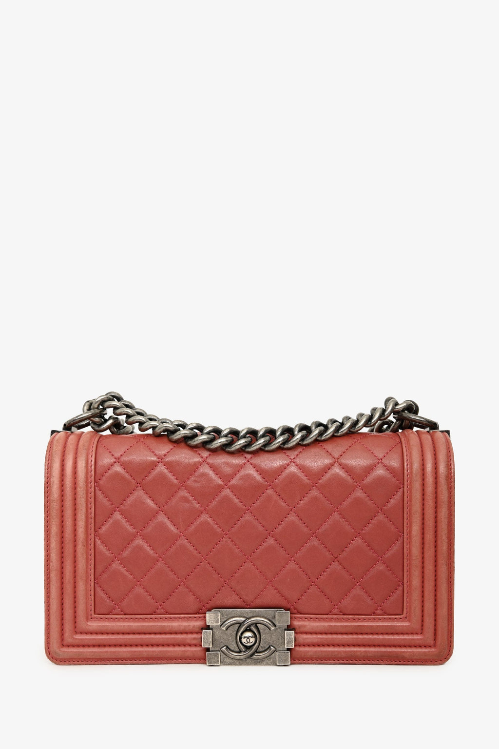 Chanel™ 2012 Peach Lambskin Medium Boy Bag