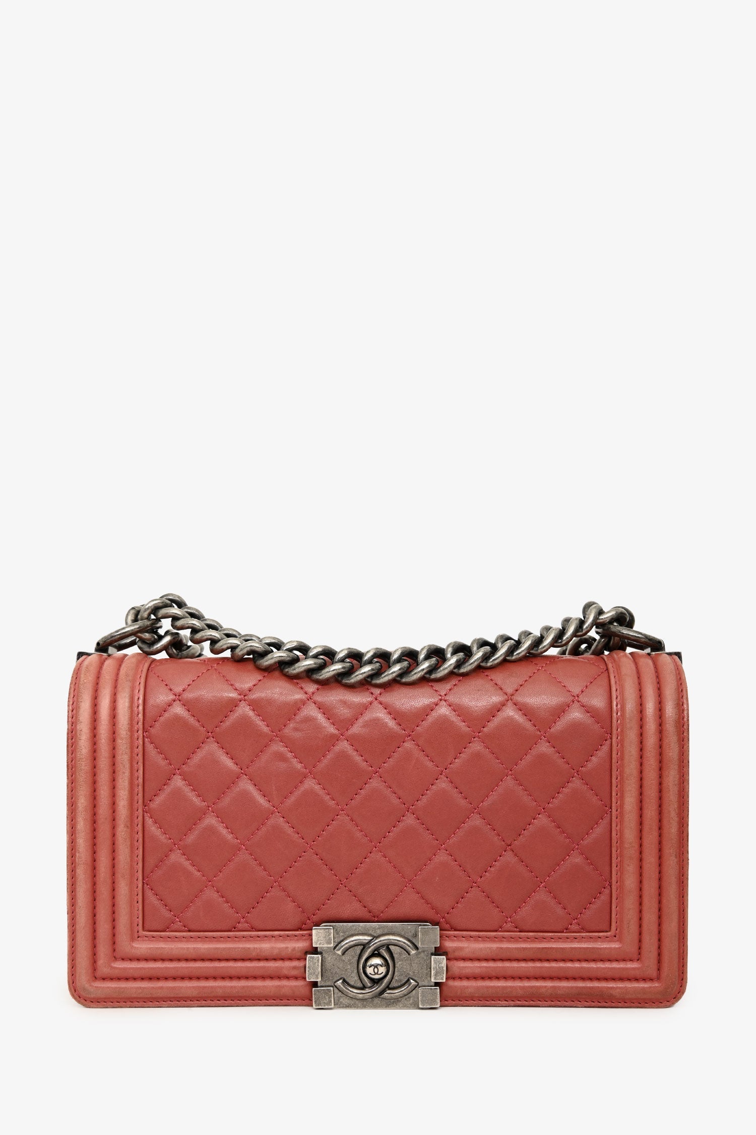 Chanel™ 2012 Peach Lambskin Medium Boy Bag