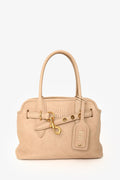 Miu Miu 2024 Runway Beige Nappa Leather Archive 2009 Aventure Top Handle Bag With Strap