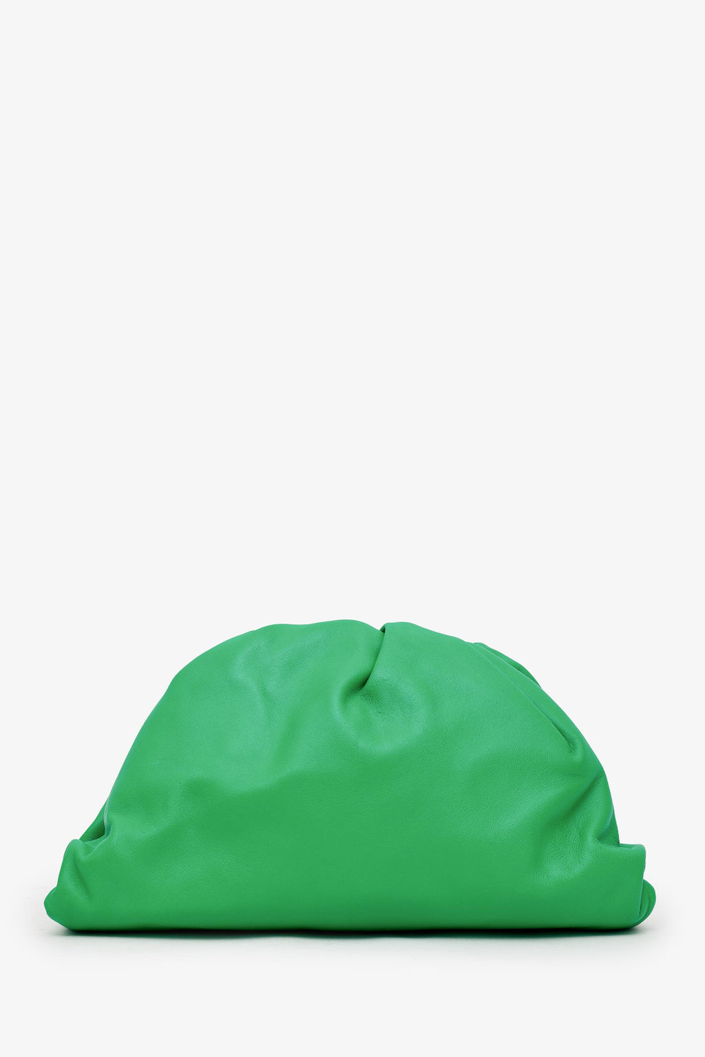 Bottega Veneta Emerald Green Leather Large Classic Pouch