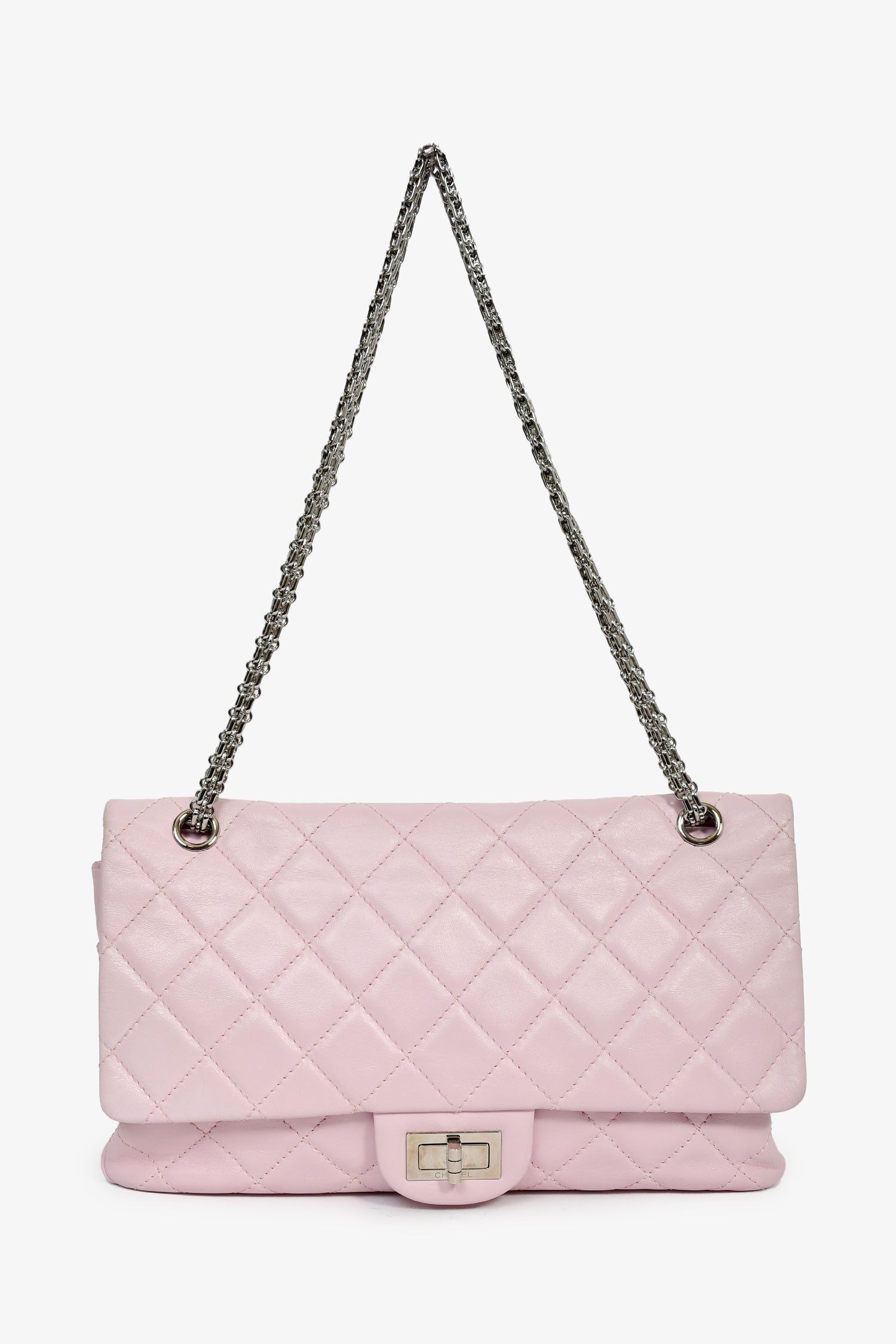 Chanel™ 2008-09 Rose Clair Purple Lambskin 2.55 Reissue 227 Shoulder Bag