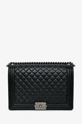 Chanel™ 2018 Black Caviar Large Boy Bag