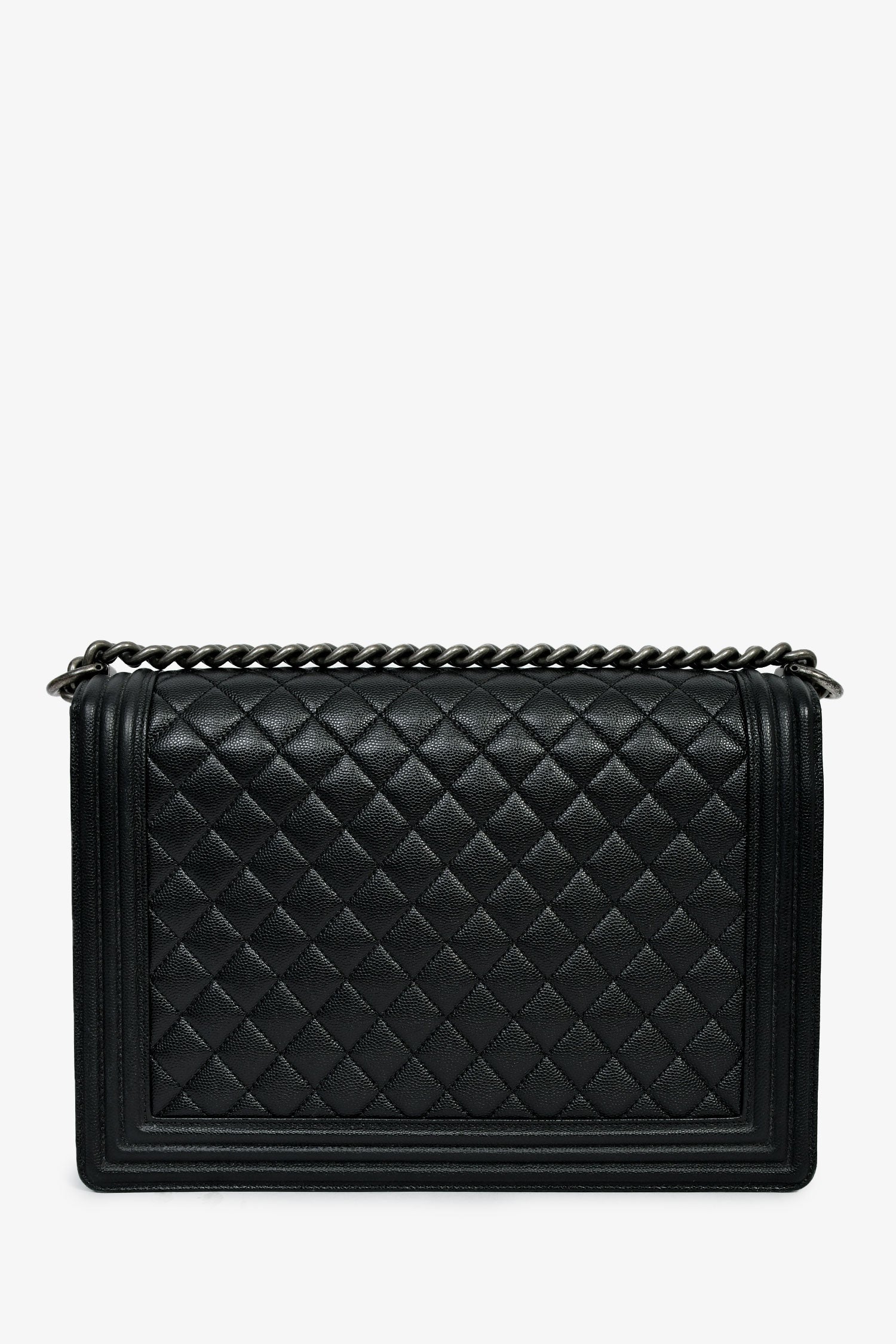 Chanel™ 2018 Black Caviar Large Boy Bag
