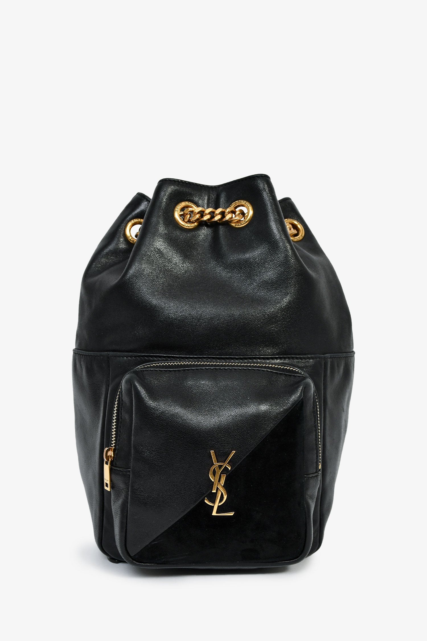Saint Laurent Black Leather/Suede Jaime Backpack