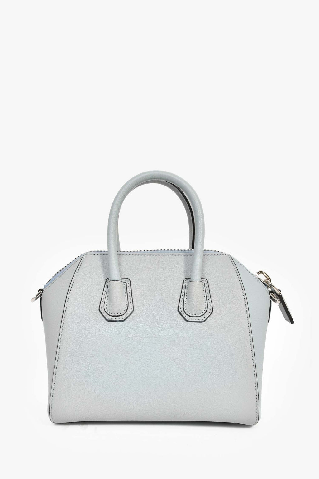 Givenchy Light Blue Leather Mini Antigona Bag With Strap