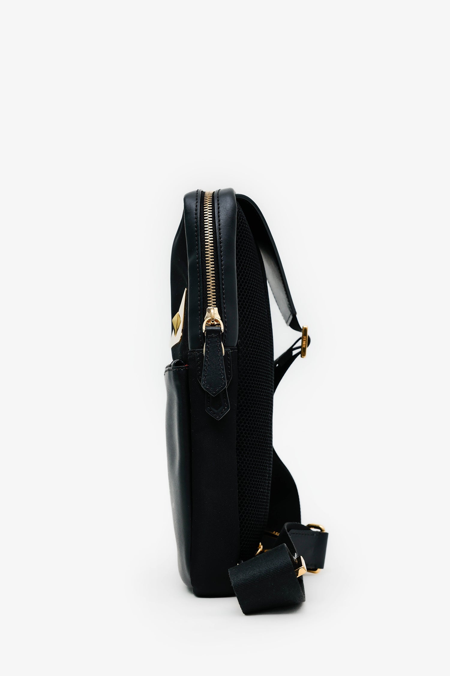 Fendi Black Nylon 'Monster' Sling Bag