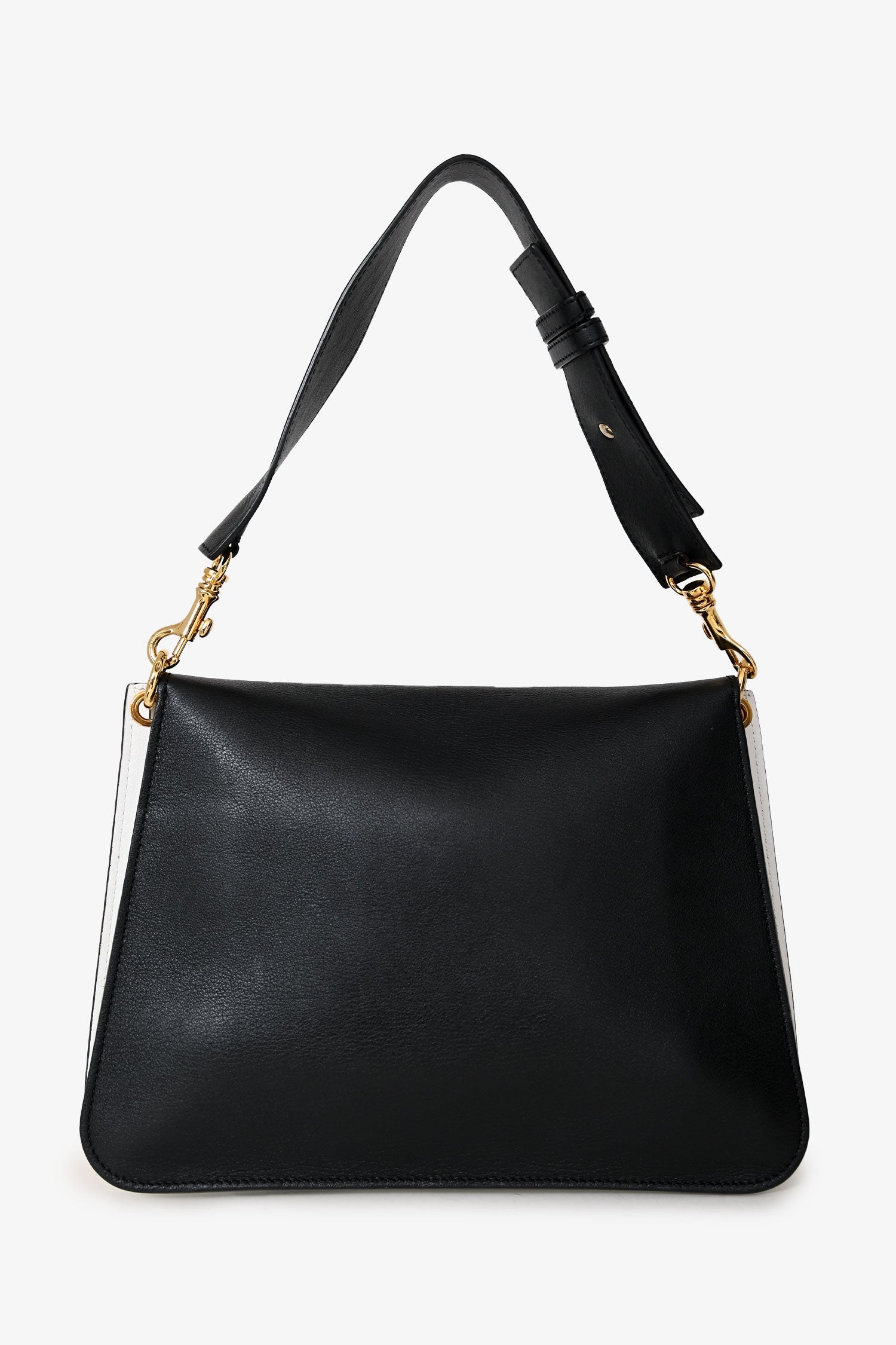 JW Anderson White/Black Leather Medium Pierce Bag