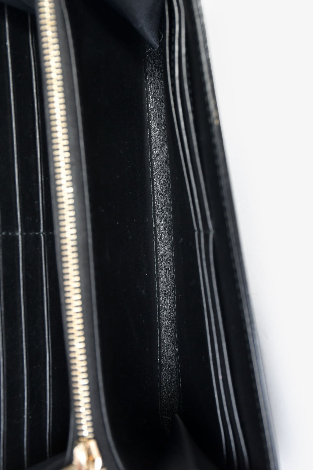 Christian Dior Black Patent Cannage Leather 'Rendezvous' Wallet on Chain