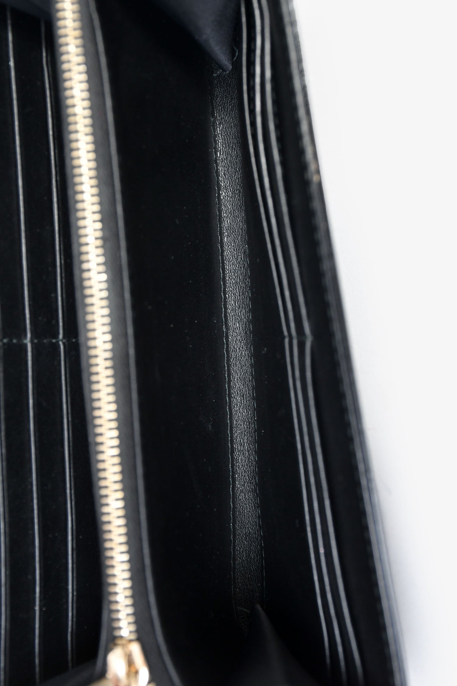 Christian Dior Black Patent Cannage Leather 'Rendezvous' Wallet on Chain