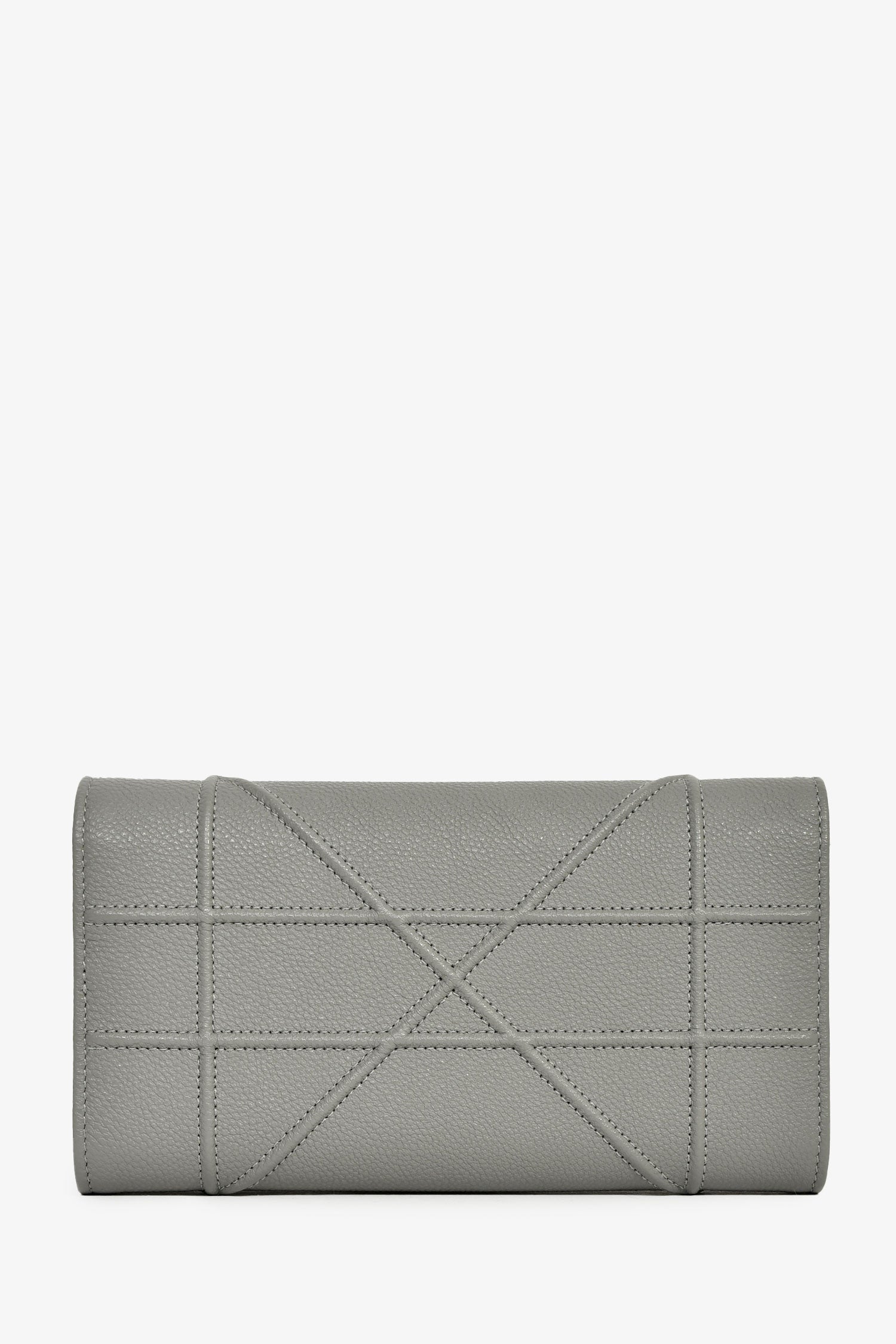 Christian Dior 2017 Grey Leather 'Diorama' Wallet On Chain