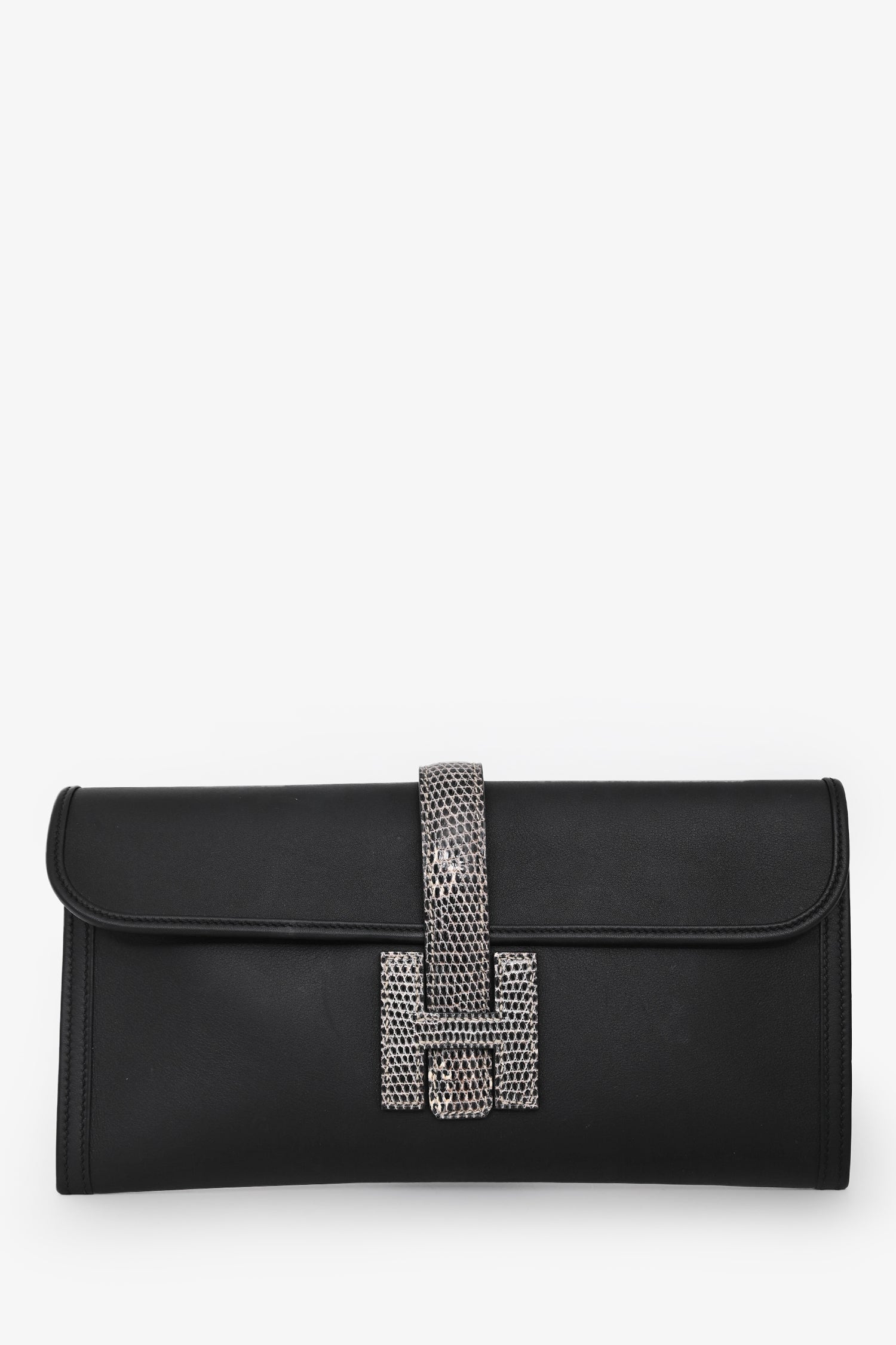 Hermès 2019 Black Swift Leather/Lizard Jige Elan Touch 29