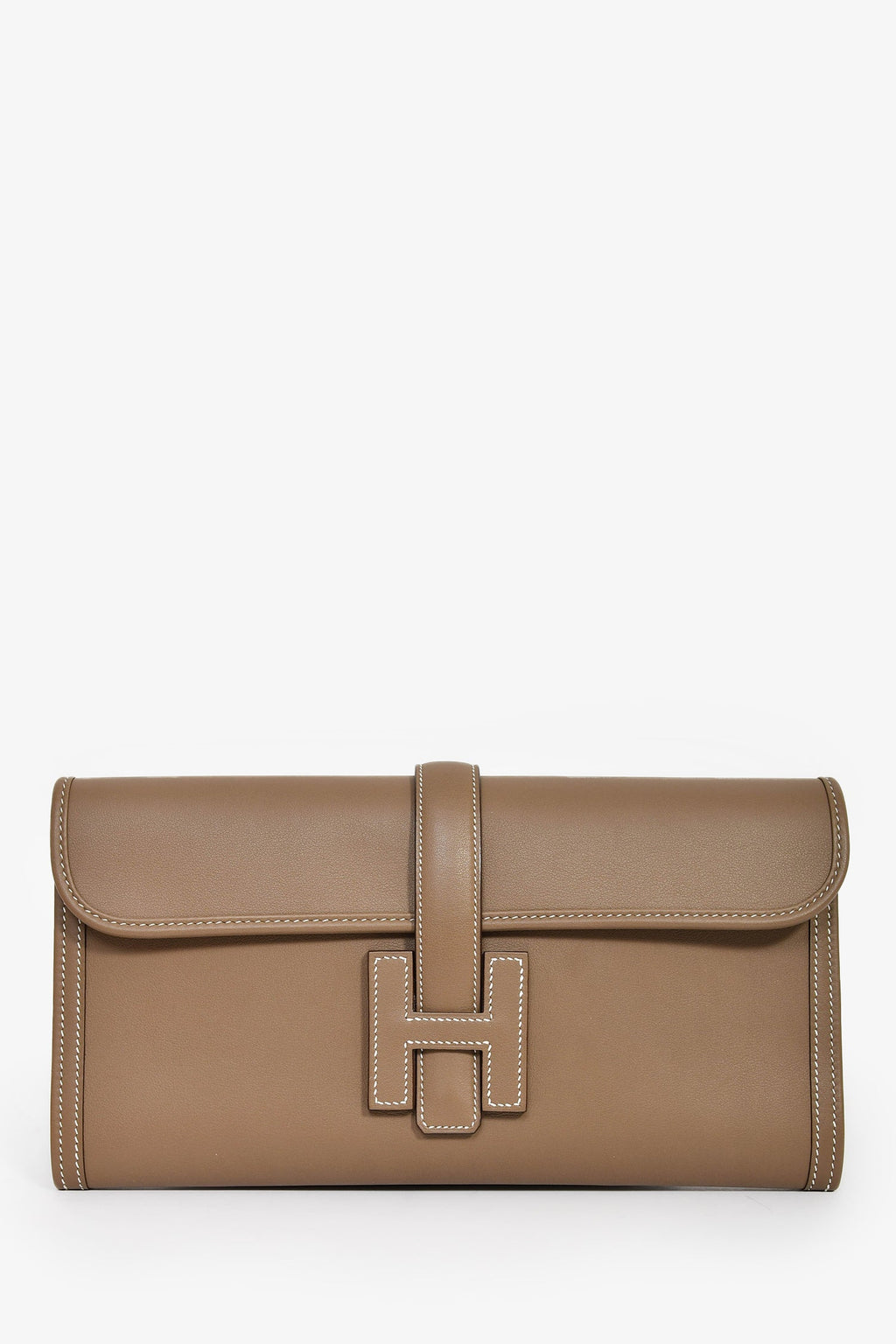 Hermès 2018 Etoupe Swift Jige Elan 29 Clutch