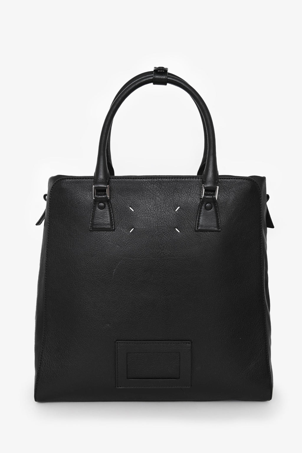 Maison Margiela Black Leather 5AC Verticle Tote