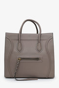 Celine Grey Grained Leather Phantom Luggage Handbag Bag