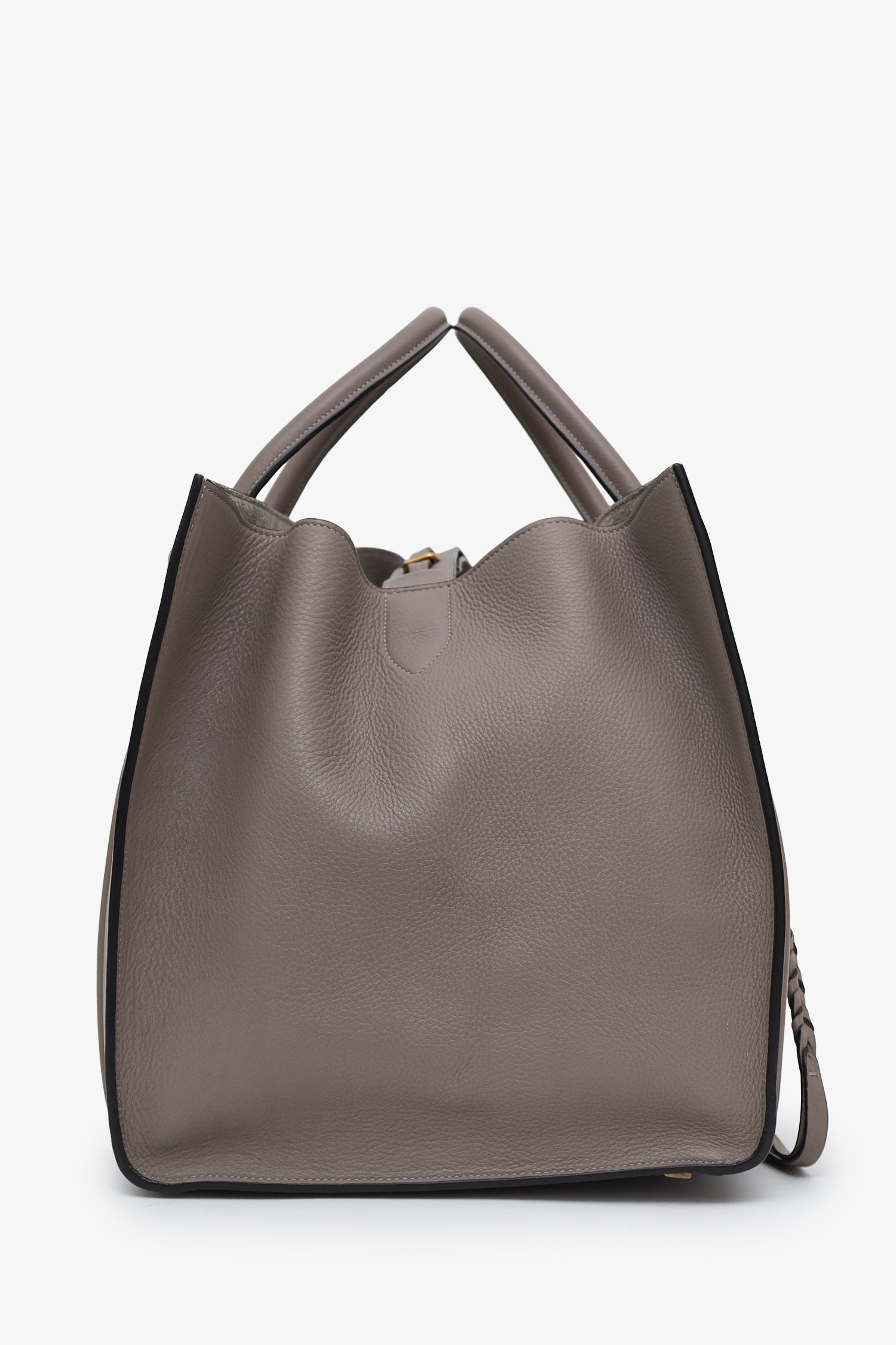 Celine Grey Grained Leather Phantom Luggage Handbag Bag