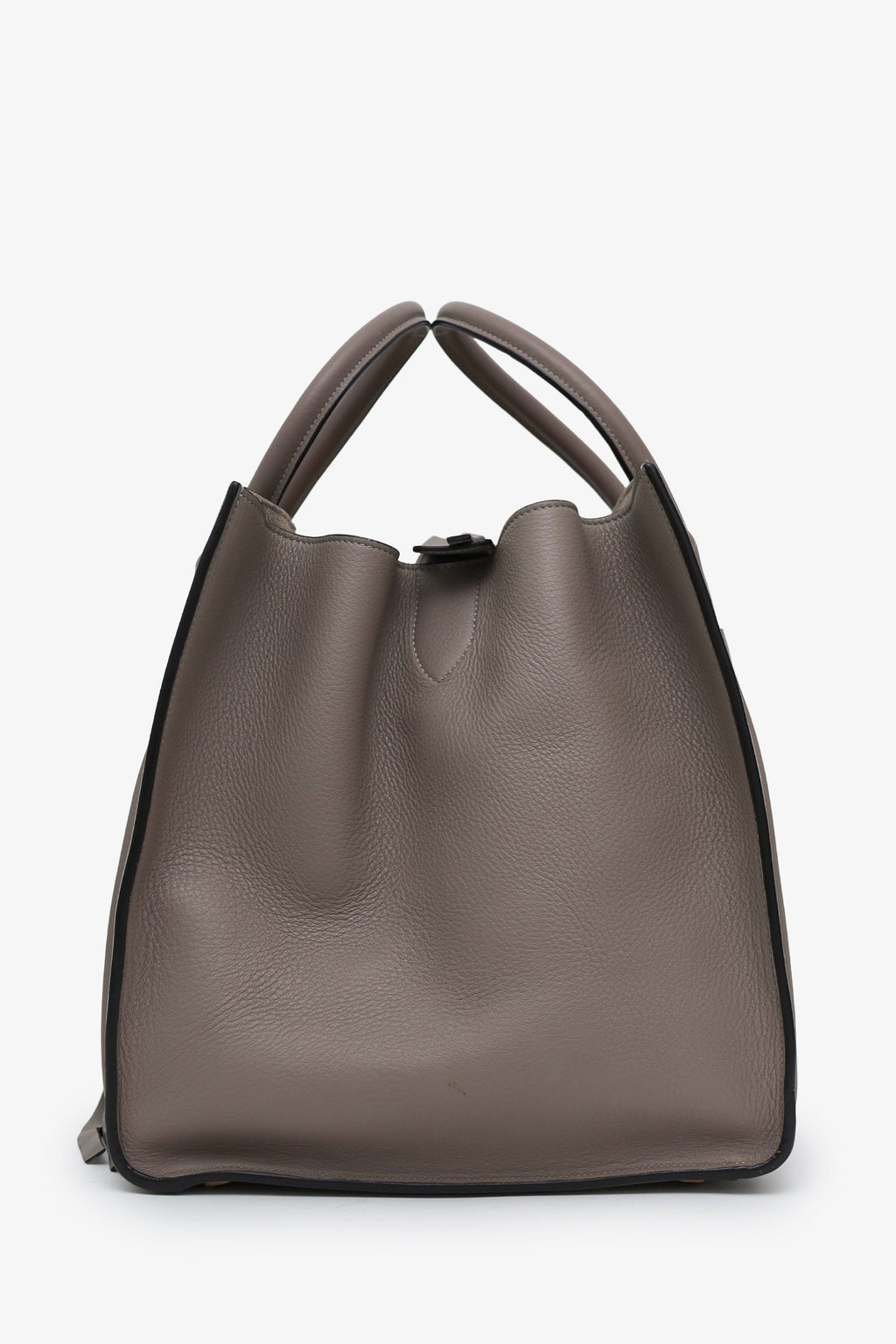 Celine Grey Grained Leather Phantom Luggage Handbag Bag