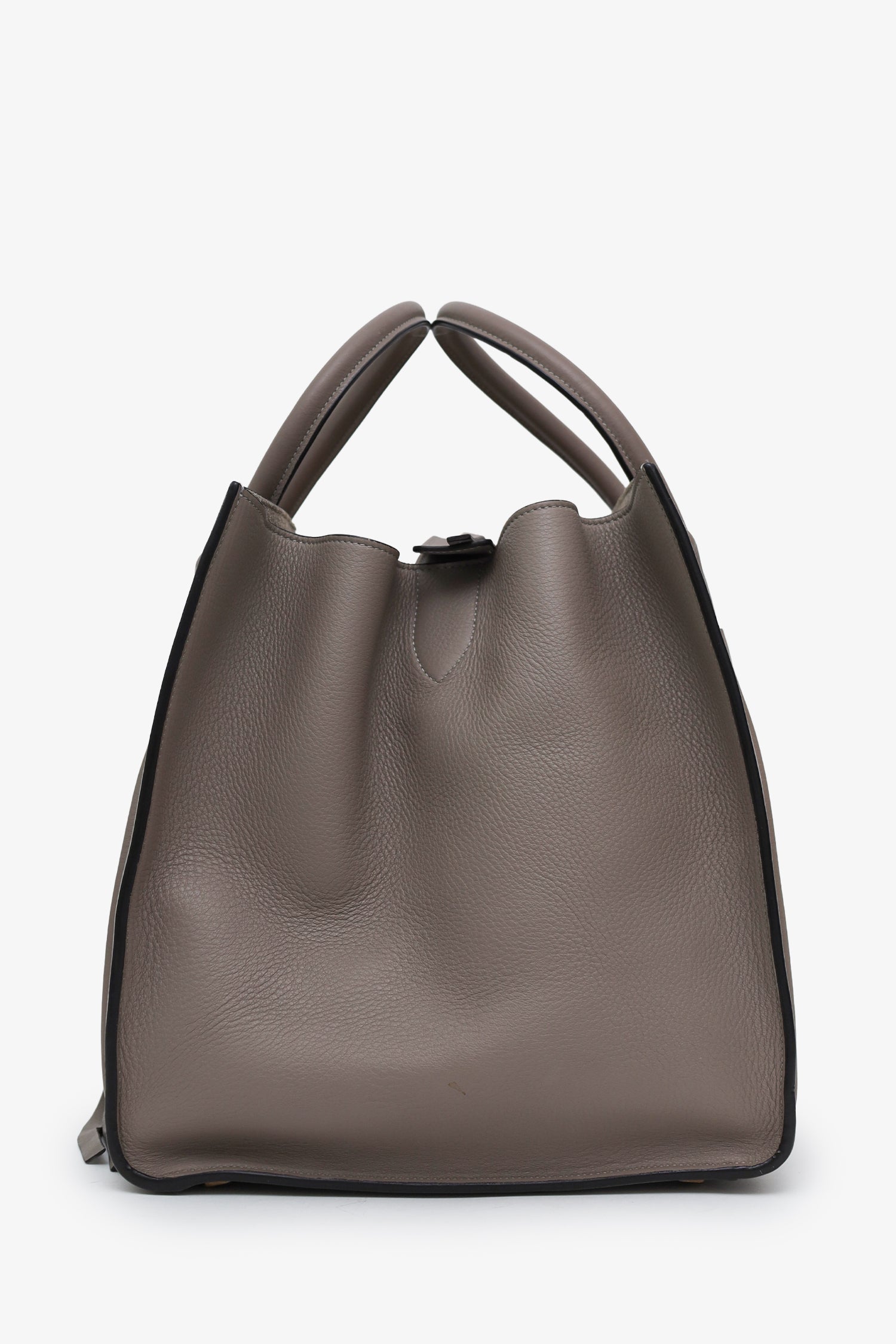 Celine Grey Grained Leather Phantom Luggage Handbag Bag