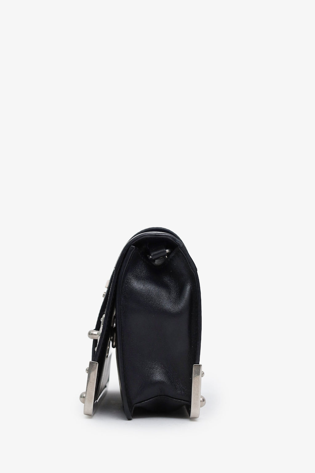 Prada Black Leather Cahier Chain Shoulder Bag