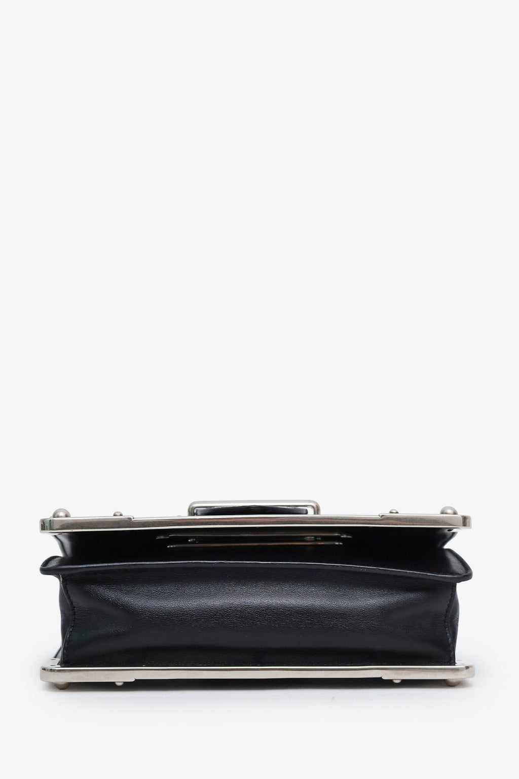 Prada Black Leather Cahier Chain Shoulder Bag