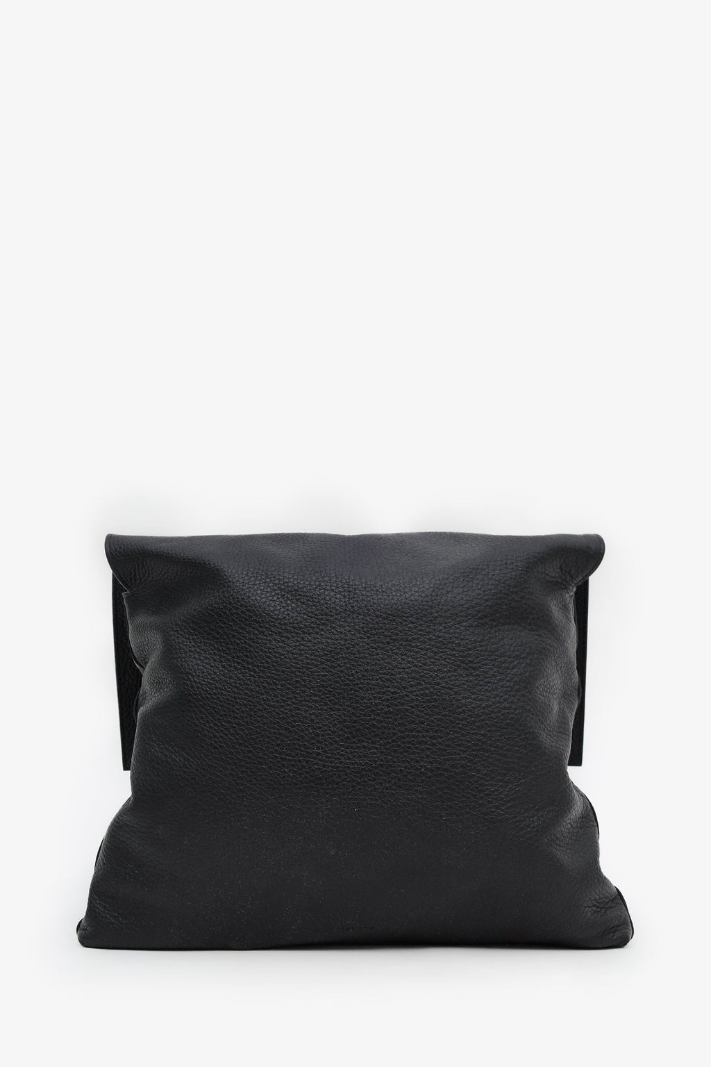 The Row Black Grained Leather Nan Shoulder Bag