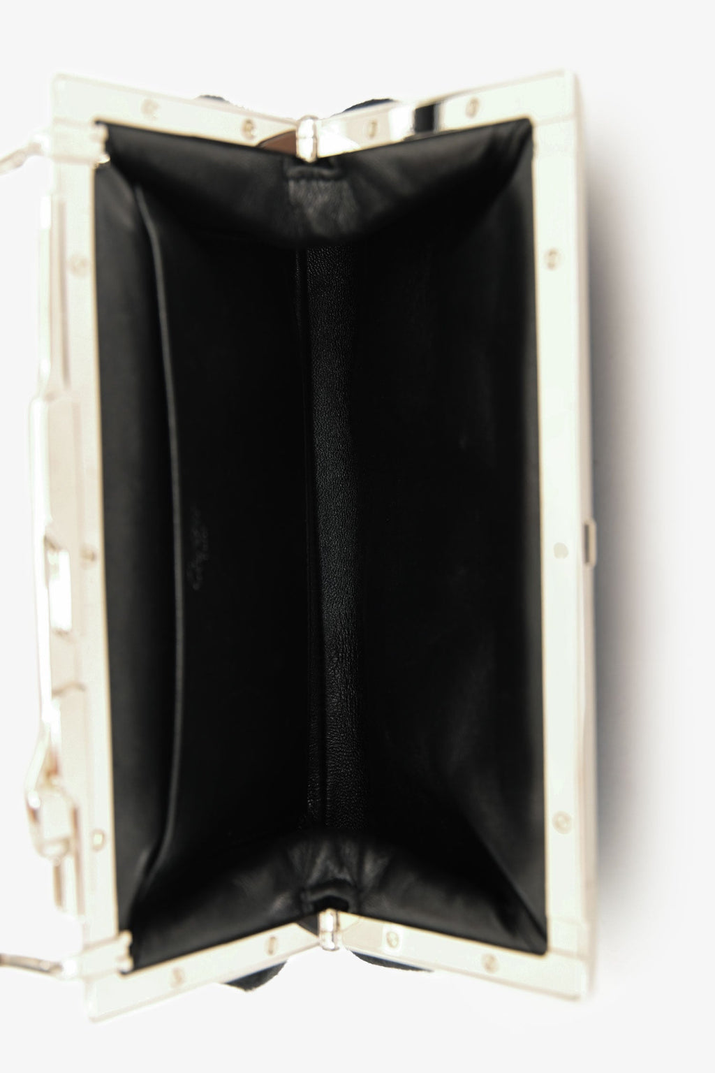 Cartier Black Pony Hair 'Panthere' Clutch With Strap