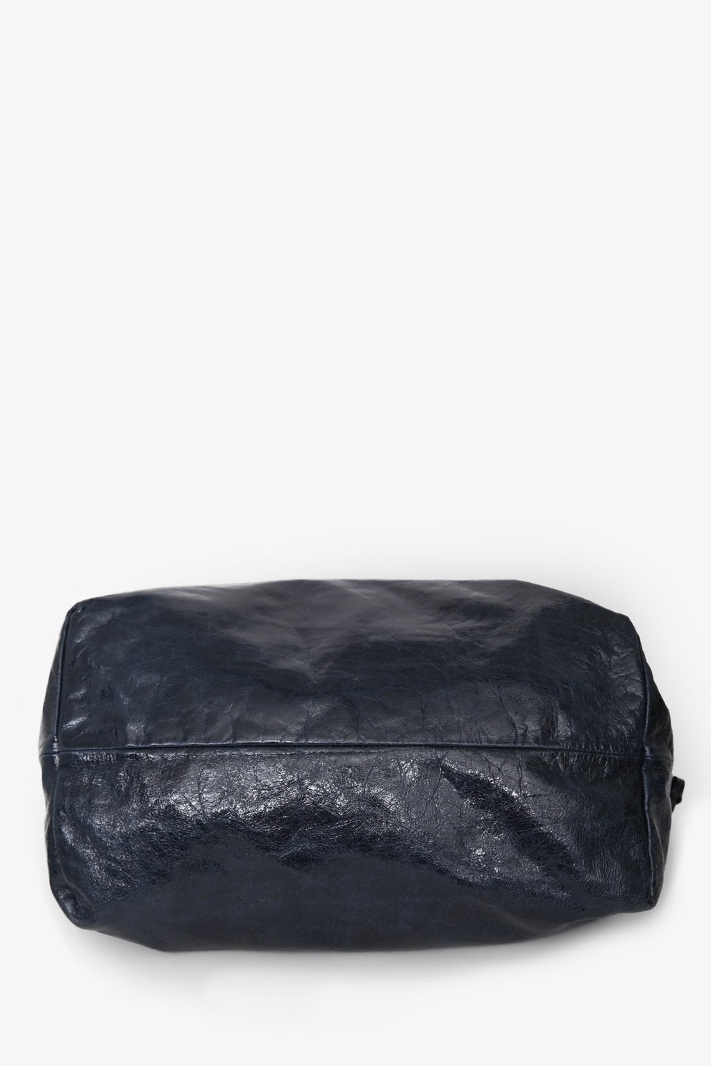 Isabel Marant Navy Leather 'Wardy' Logo Tote Bag