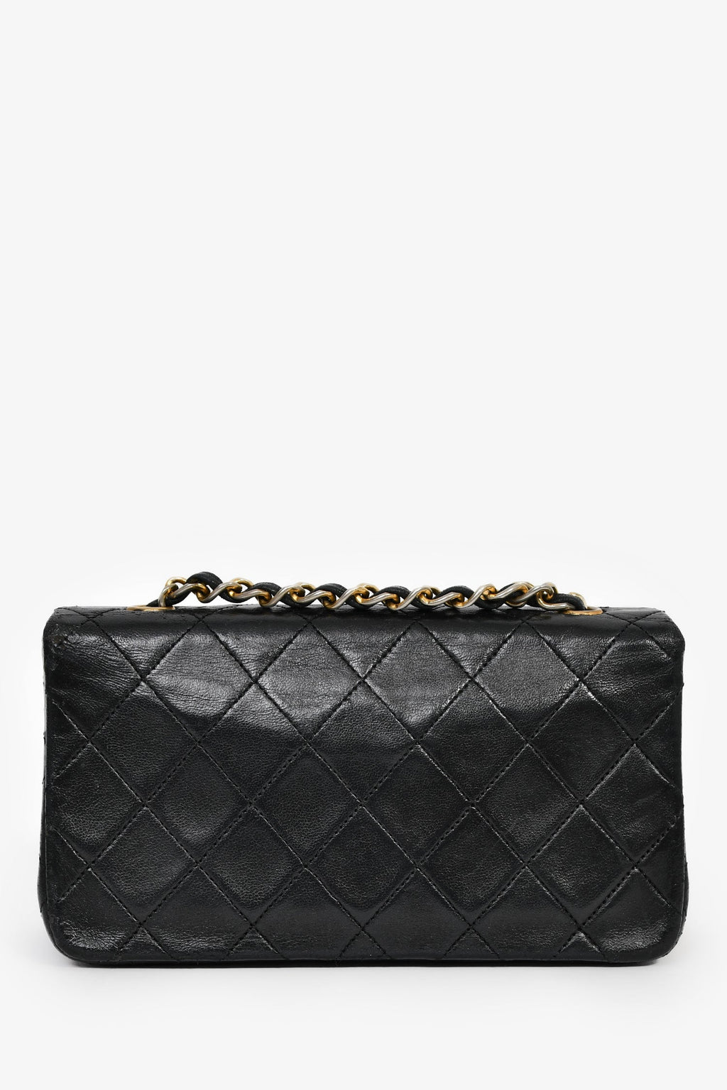 Chanel™ 1989-91 Black Quilted Lambskin Mini Rectangular Full Flap Bag