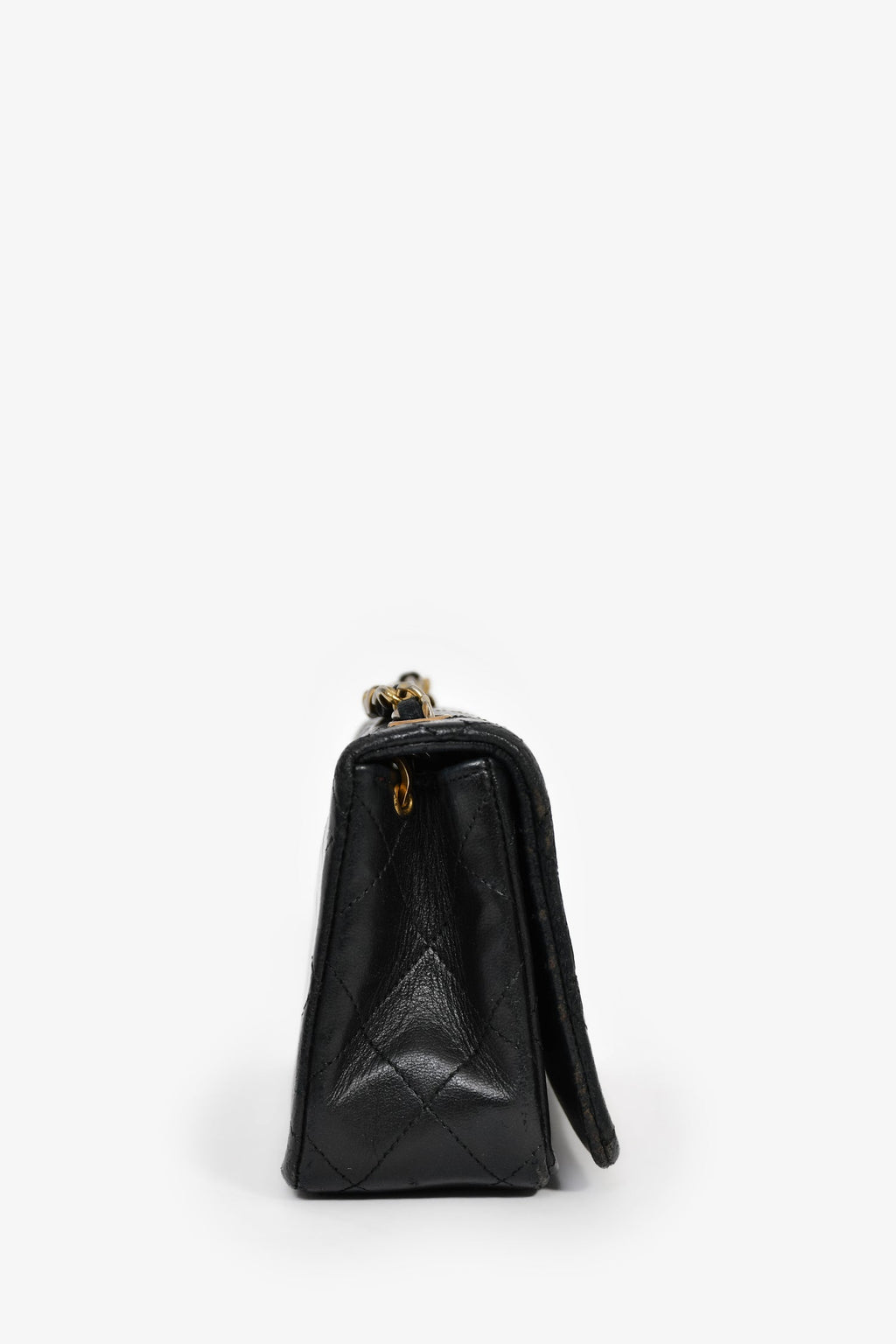 Chanel™ 1989-91 Black Quilted Lambskin Mini Rectangular Full Flap Bag