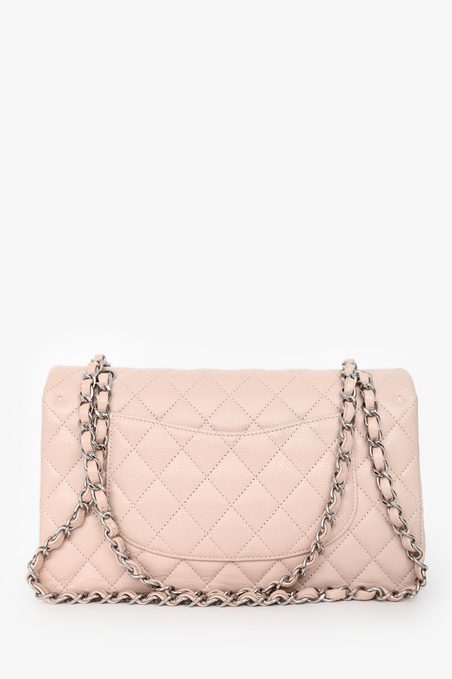 Chanel™ 2014 Light Pink Caviar Leather Medium Classic Double Flap