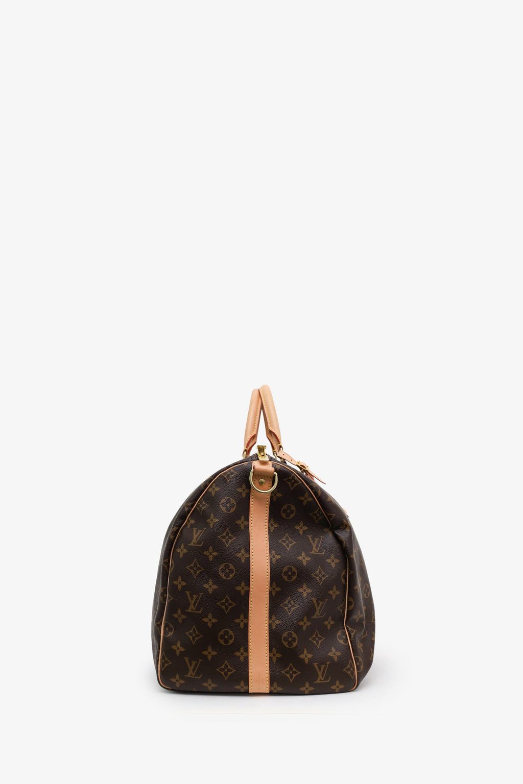 Louis Vuitton Monogram Canvas/Leather Keepall Microchip Bandoulière 55 With Strap
