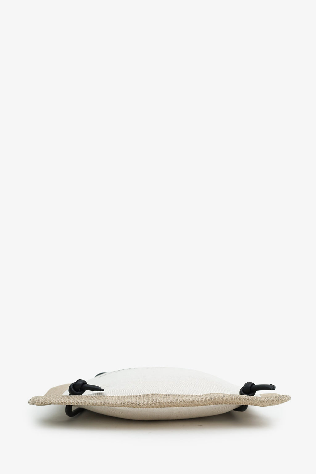 Saint Laurent Beige Linen Calfskin Rive Gauche Drawstring Backpack