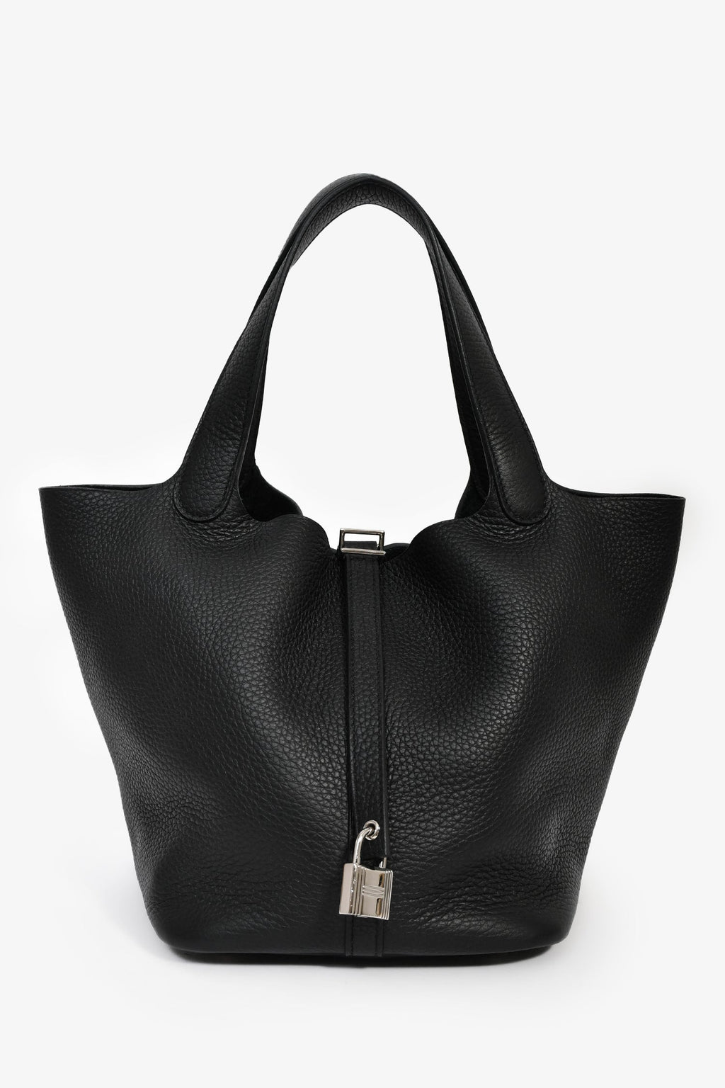 Hermès 2024 Black Clemence Leather Picotin 22