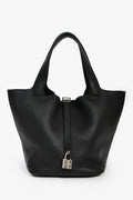 Hermès 2024 Black Clemence Leather Picotin 22