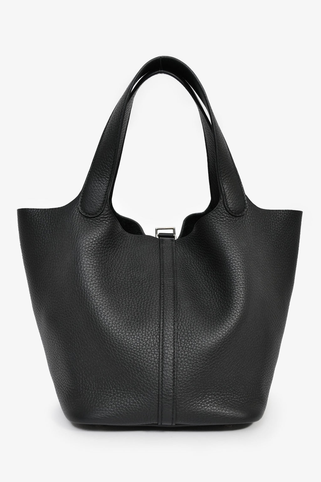 Hermès 2024 Black Clemence Leather Picotin 22