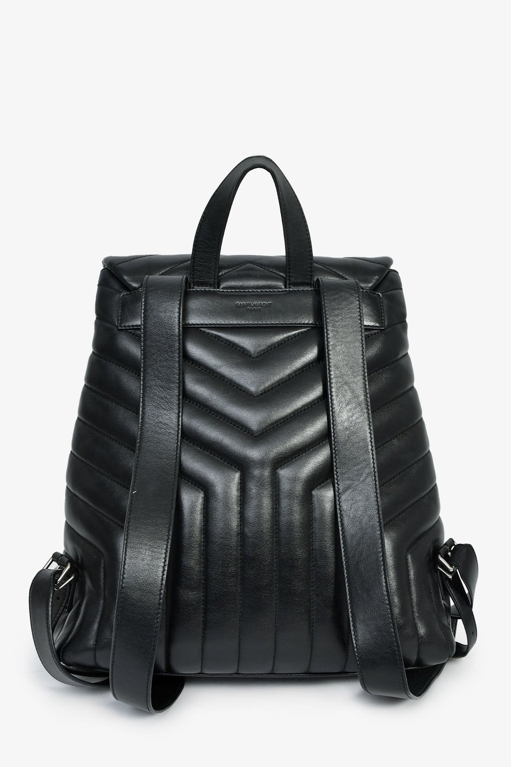 Saint Laurent Black Leather Medium LouLou Backpack