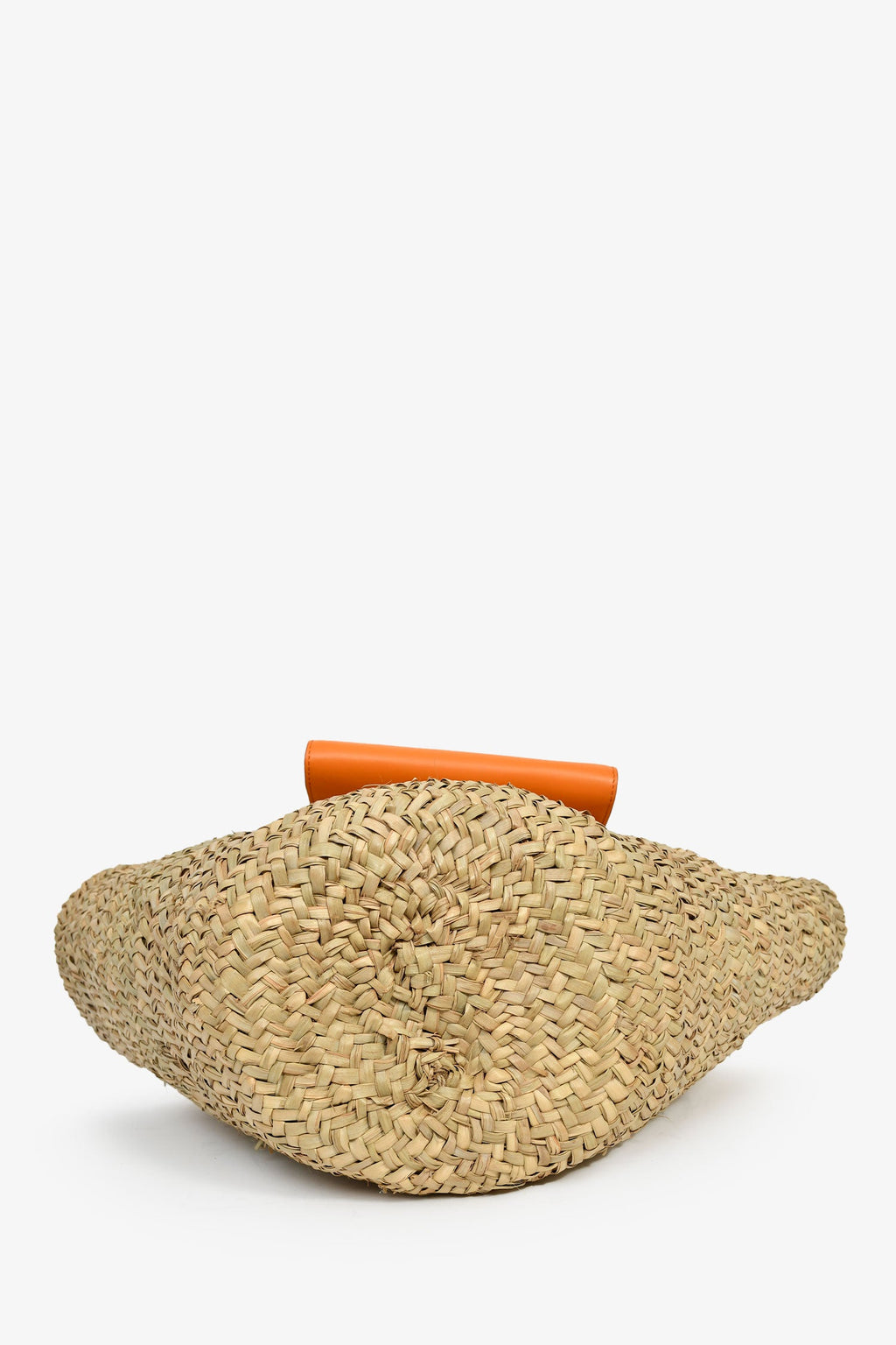Dolce & Gabbana Straw/Leather Trim Orange Kendra Coffa Bag